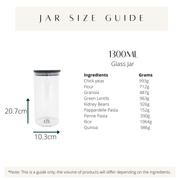 Timeless Design Onyx Glass Jar - 1300ml