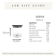 Timeless Design Onyx Glass Jar - 600ml