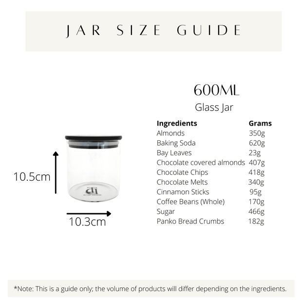 Timeless Design Onyx Glass Jar - 600ml