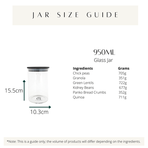 Timeless Design Onyx Glass Jar - 950ml