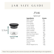 Timeless Design Onyx Spice Jar - 75ml