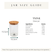 Timeless Design Urban Glass Jar - 950ml